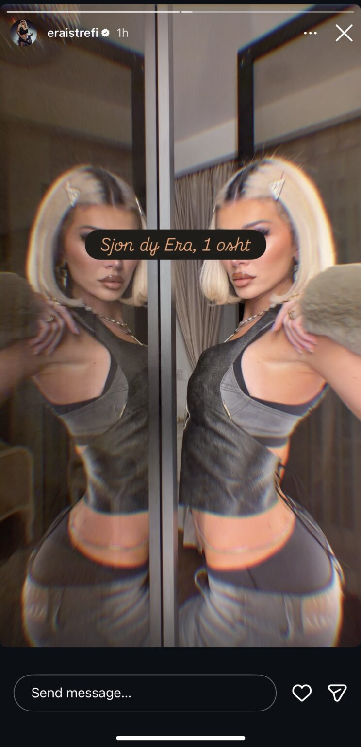 Era Istrefi s’e ndjen të ftohtit, paraqitet shumë “hot” para pasqyres